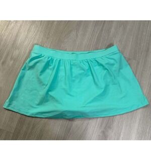 Beach Diva Women's Aqua Swim Skirt Size 16 Nylon Spandex Built-in Briefs